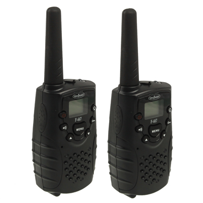 F-667 Walkie Talkie, Support 22 channels, Scan Channel and Channel Lock Function, GMRS / FRS up to 5KM (2pcs in one packaging, t